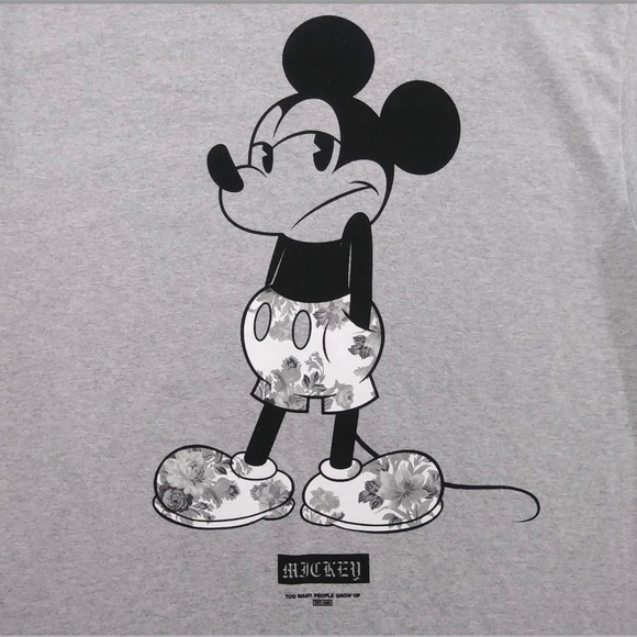Disney Tops - Neff Mickey Mouse gray graphic t shirt SZ Medium